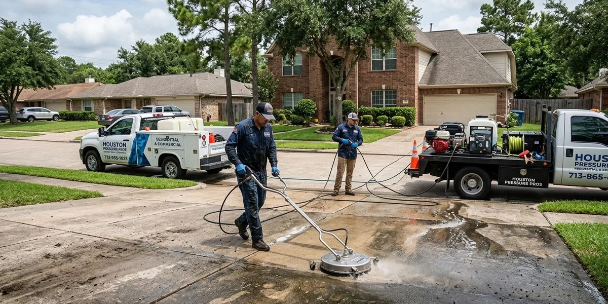 Professional Concrete Cleaning & Pressure Washing in Houston