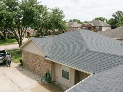 Clean roof after soft wash treatment